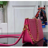 Louis Vuitton LV Women Lexington Pouch Rose Pink Monogram-Embossed Calf Leather Clutch