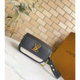 Louis Vuitton LV Women Lockme Tender Black Grained Calf Leather Handbag