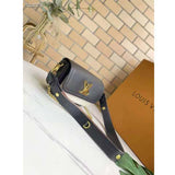 Louis Vuitton LV Women Lockme Tender Black Grained Calf Leather Handbag
