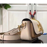 Louis Vuitton LV Women Lockme Tender Quartz White Grained Calf Leather Handbag