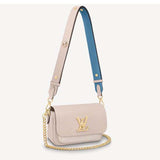Louis Vuitton LV Women Lockme Tender Rosewater Greige Grained Calf Leather Handbag