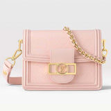 Louis Vuitton LV Women Mini Dauphine Handbag Pink Epi Grained Cowhide Leather