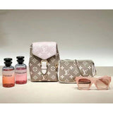 Louis Vuitton LV Women Mini Pochette Accessoires Green Monogram Empreinte Embossed Supple Grained Cowhide Clutch