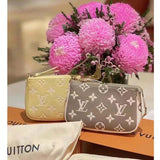 Louis Vuitton LV Women Mini Pochette Accessoires Green Monogram Empreinte Embossed Supple Grained Cowhide Clutch