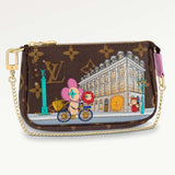 Louis Vuitton LV Women Mini Pochette Accessoires in Monogram Coated Canvas Clutch