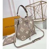 Louis Vuitton LV Women NéoNoé MM Bucket Bag Cream Embossed Grained Cowhide Leather