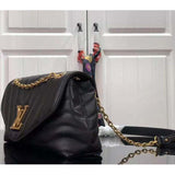 Louis Vuitton LV Women New Wave Multi-Pochette Black Smooth Cowhide Leather Clutch