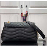 Louis Vuitton LV Women New Wave Multi-Pochette Black Smooth Cowhide Leather Clutch