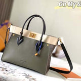 Louis Vuitton LV Women On My Side MM Green Twist Calfskin Monogram Canvas Handbag