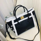 Louis Vuitton LV Women On My Side MM Handbag Black Shearling Grained Calf