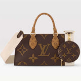 Louis Vuitton LV Women OnTheGo East West Giant Monogram Monogram Reverse Coated Canvas Tote