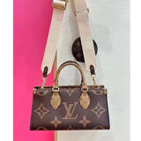 Louis Vuitton LV Women OnTheGo East West Giant Monogram Monogram Reverse Coated Canvas Tote
