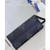 Louis Vuitton LV Women Onthego PM Black Monogram Empreinte Grained Cowhide Leather Studs Tote