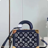 Louis Vuitton LV Women Petite Valise Top Handle S-Lock Closure Nametag Handbag