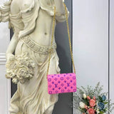 Louis Vuitton LV Women Pochette Coussin Pink Monogram Embossed Lambskin Clutch