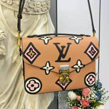 Louis Vuitton LV Women Pochette Métis Handbag Arizona Beige Monogram Coated Canvas Cowhide