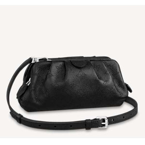 Louis Vuitton LV Women Scala Mini Pouch Black Mahina Perforated Calf Leather Clutch