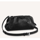 Louis Vuitton LV Women Scala Mini Pouch Black Mahina Perforated Calf Leather Clutch