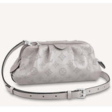 Louis Vuitton LV Women Scala Mini Pouch Gris Souris Mahina Perforated Calf Leather Clutch
