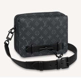 Louis Vuitton LV Women Steamer Messenger Monogram Eclipse Coated Canvas Handbag