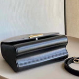 Louis Vuitton LV Women Twist MM Black Epi Grained Leather Cowhide Lock Handbag