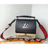 Louis Vuitton LV Women Twist MM Handbg Black Epi Grained Cowhide Leather Handbag