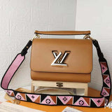 Louis Vuitton LV Women Twist MM Handback Honey Gold Epi Grained Cowhide Handbag