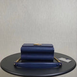 Louis Vuitton LV Women Twist MM Handbag Indigo Blue Epi Grained Cowhide Leather