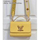 Louis Vuitton LV Women Twist MM Yellow Epi Grained Leather Handbag