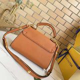 Louis Vuitton LV Women Twist One Handle PM Handbag Brown Taurillon Cowhide