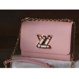 Louis Vuitton LV Women Twist PM Handback Rose Jasmin Epi Cowhide Leather Handbag