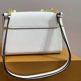 Louis Vuitton LV Women Twist PM Quartz White Epi Grained Cowhide Leather Handbag