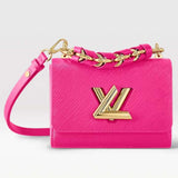 Louis Vuitton LV Women Twist PM Rose Miami Pink Epi Grained Cowhide Leather Handbag