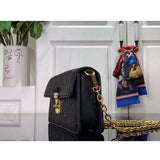 Louis Vuitton LV Women Wallet On Chain Métis Black Monogram Empreinte Embossed Supple Grained Cowhide Leather Crossbody