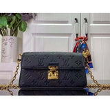 Louis Vuitton LV Women Wallet On Chain Métis Black Monogram Empreinte Embossed Supple Grained Cowhide Leather Crossbody