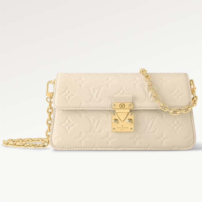 Louis Vuitton LV Women Wallet On Chain Métis Cream Monogram Empreinte Embossed Supple Grained Cowhide Leather Crossbody