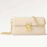 Louis Vuitton LV Women Wallet On Chain Métis Cream Monogram Empreinte Embossed Supple Grained Cowhide Leather Crossbody