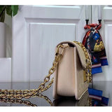 Louis Vuitton LV Women Wallet On Chain Métis Cream Monogram Empreinte Embossed Supple Grained Cowhide Leather Crossbody
