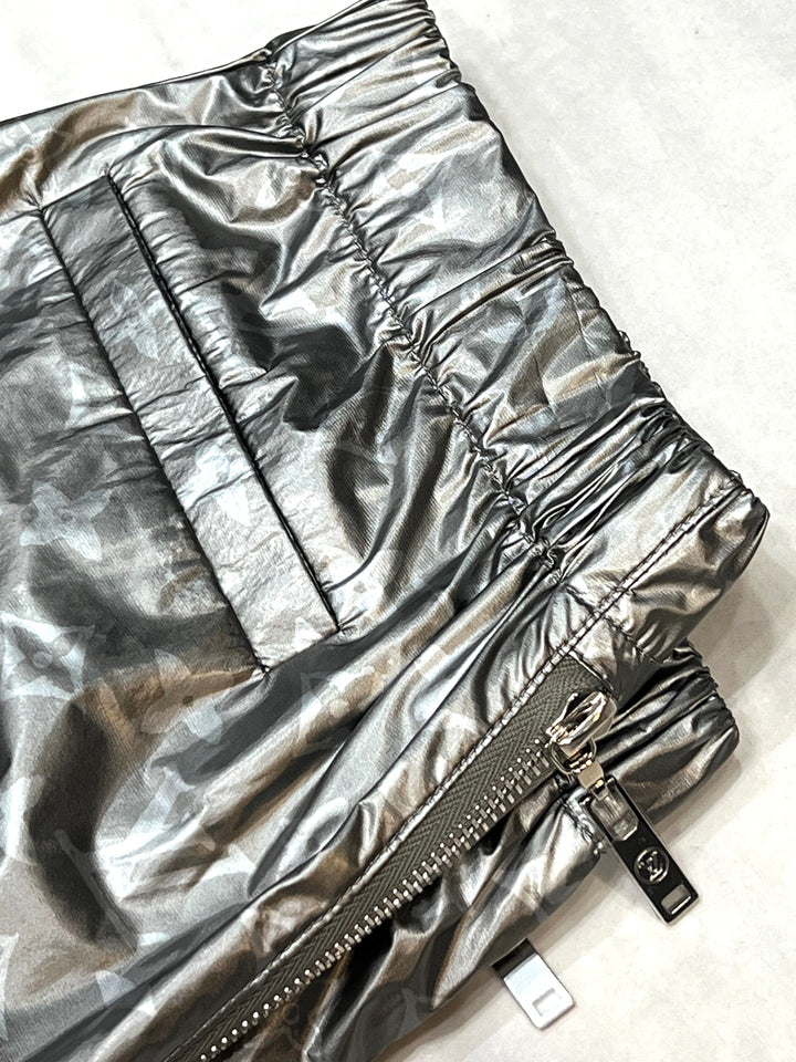 Louis Vuitton METALLIC SILVER MONOGRAM TRACK PANTS