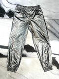 Louis Vuitton METALLIC SILVER MONOGRAM TRACK PANTS