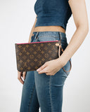 Louis Vuitton MONOGRAM NEVERFULL MM GM POCHETTE-PINK