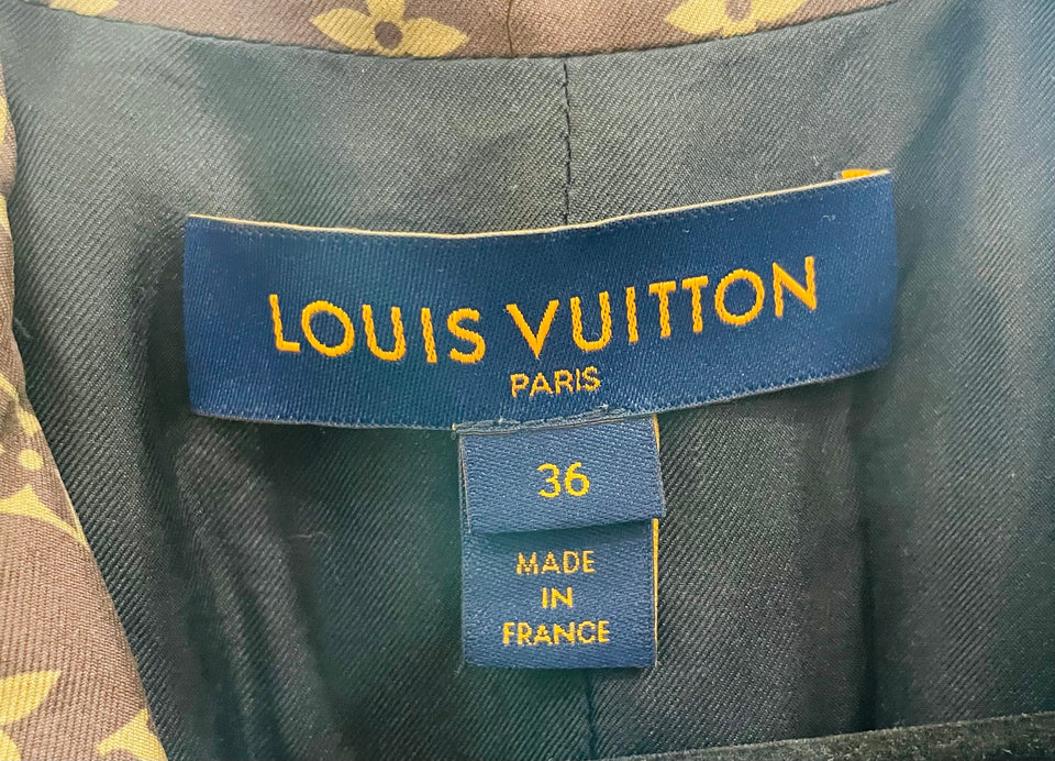 Louis Vuitton MONOGRAM SILK TWILL BLAZER
