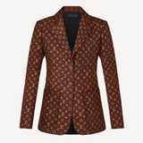 Louis Vuitton MONOGRAM SILK TWILL BLAZER