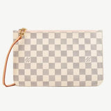 Louis Vuitton DAMIER AZUR NEVERFULL POCHETTE ROSE BALLERINE