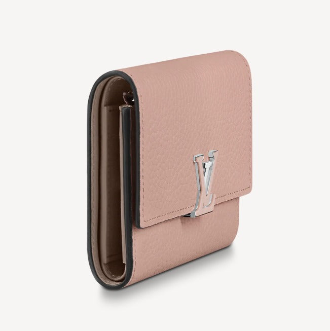 Louis Vuitton TAURILLON CAPUCINES COMPACT WALLET ROSE