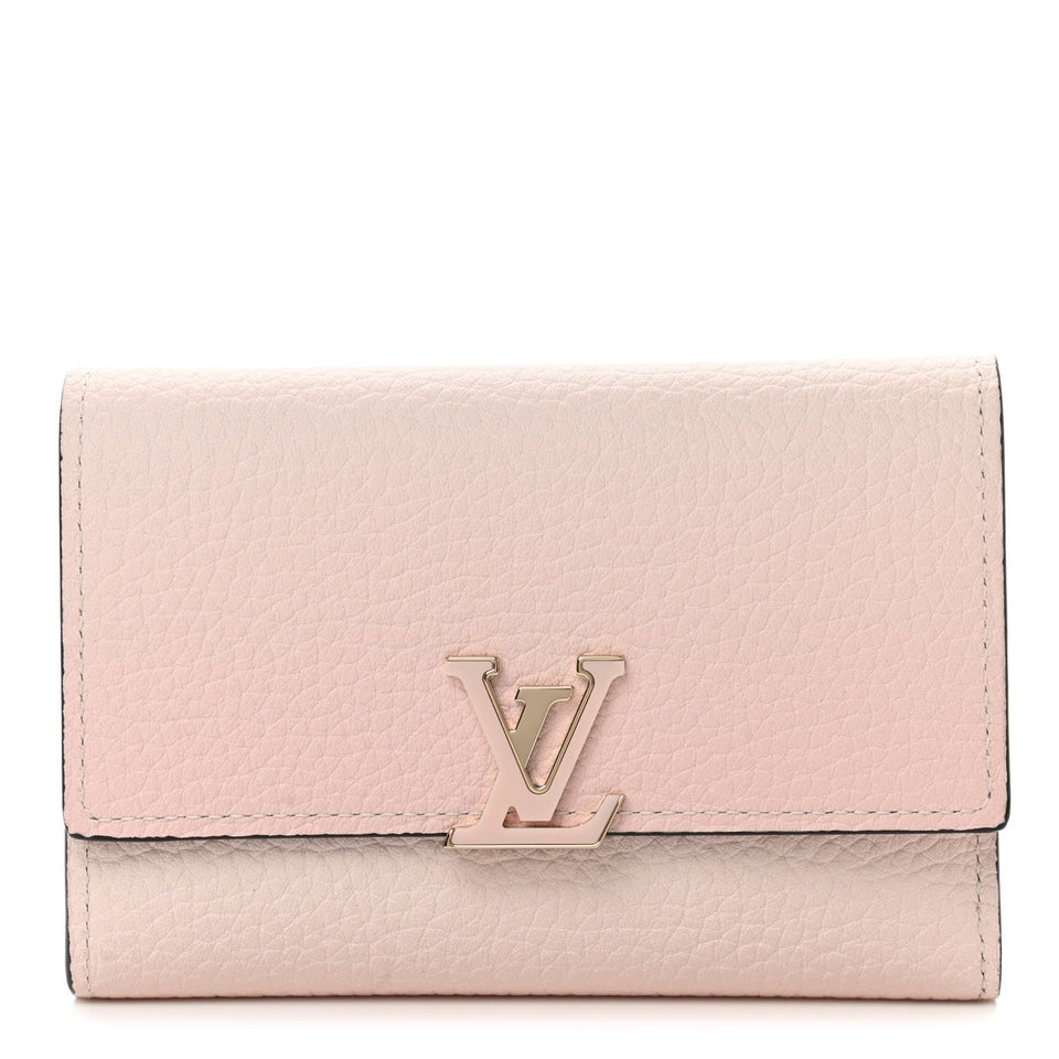 Louis Vuitton TAURILLON CAPUCINES COMPACT WALLET ROSE