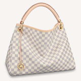 Louis Vuitton Unisex Artsy MM Damier Azur Coated Canvas Natural Cowhide Leather Handbag