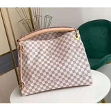 Louis Vuitton Unisex Artsy MM Damier Azur Coated Canvas Natural Cowhide Leather Handbag