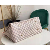 Louis Vuitton Unisex Artsy MM Damier Azur Coated Canvas Natural Cowhide Leather Handbag