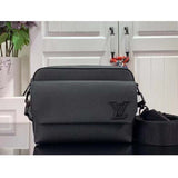 Louis Vuitton Unisex LV Fastline Messenger Black Cowhide Leather Zipped Closure Handbag